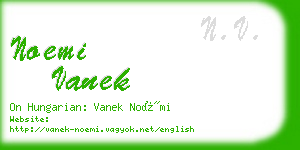 noemi vanek business card